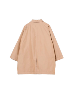 Cotton Polyester Chambray Soutien Collar Coat