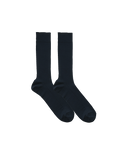 Silk Cotton Ribbed Socks