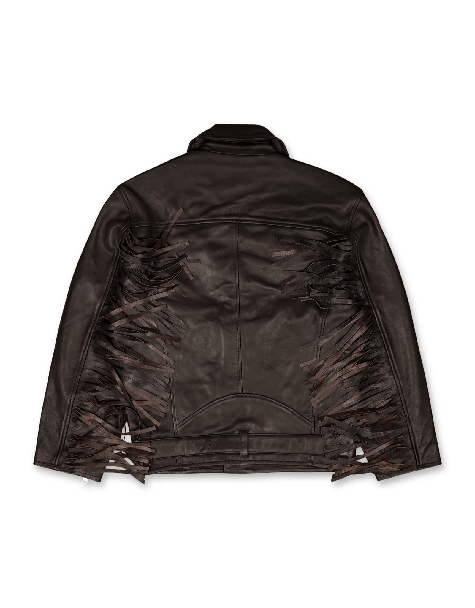 oval square Fringe Leather Biker | Rezet Store