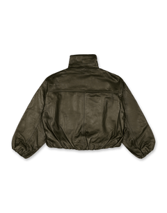 oval square Lenny Leather Jacket | Rezet Store