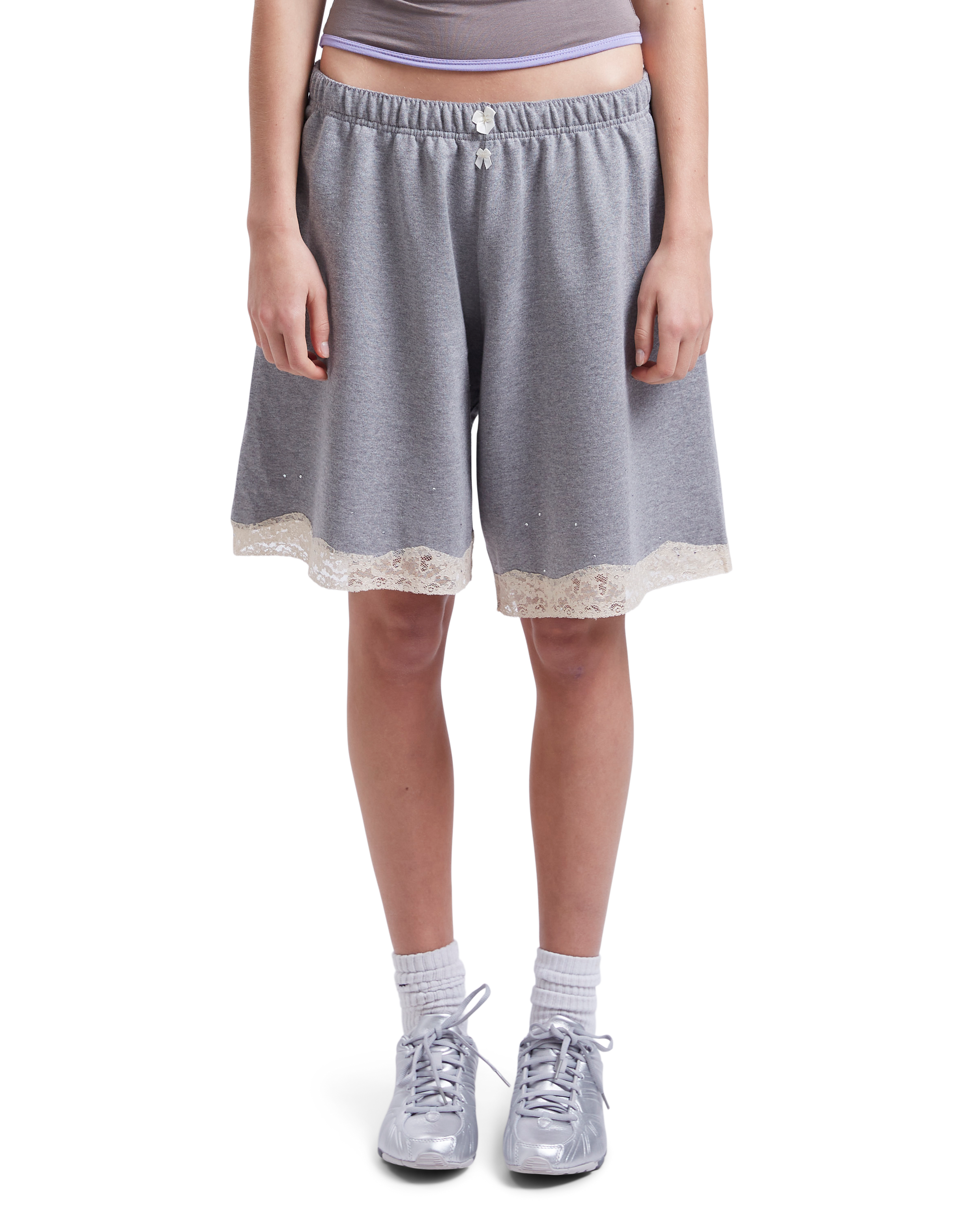 Lace Bermuda Sweatshorts