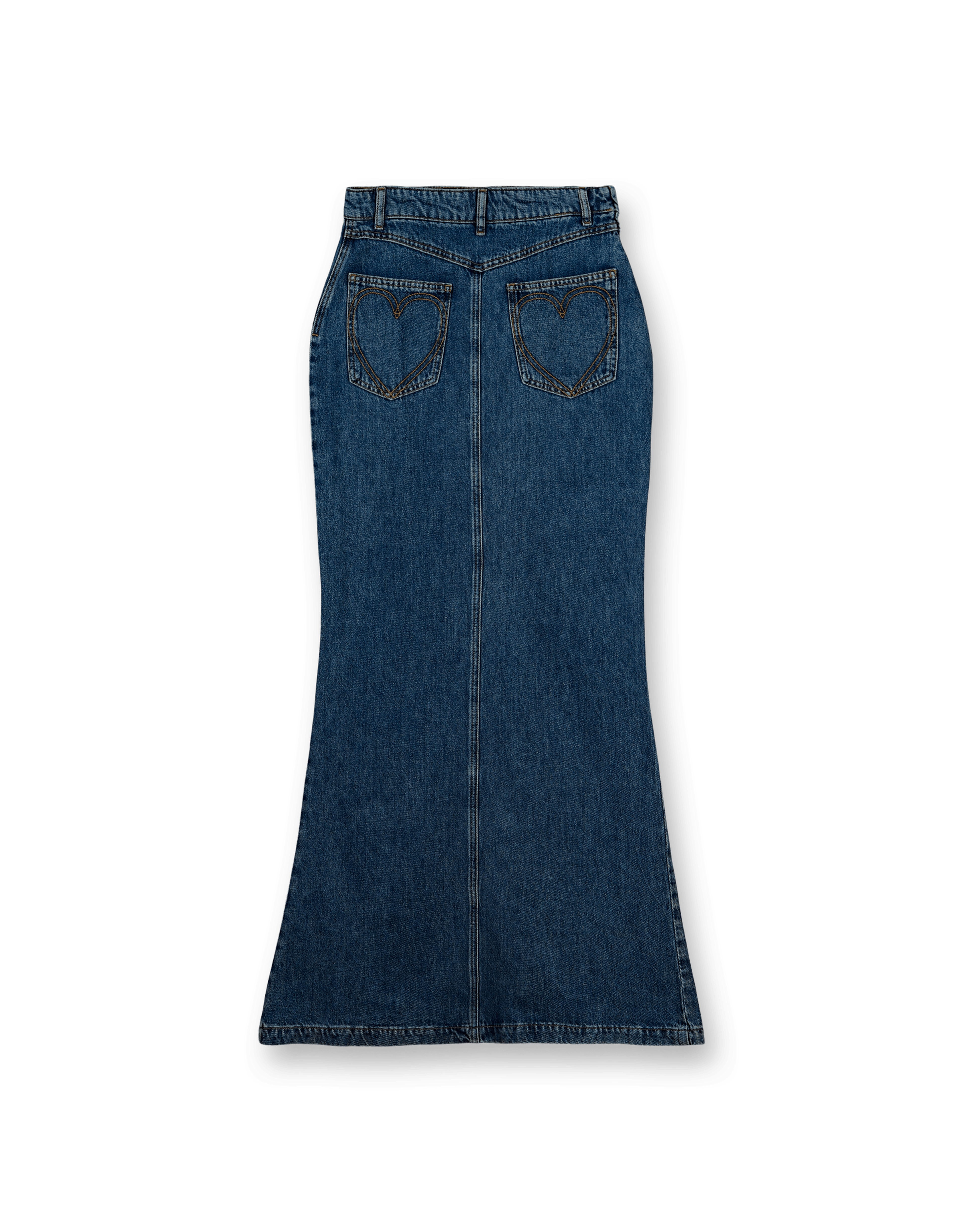 Heart Pockets Denim Skirt