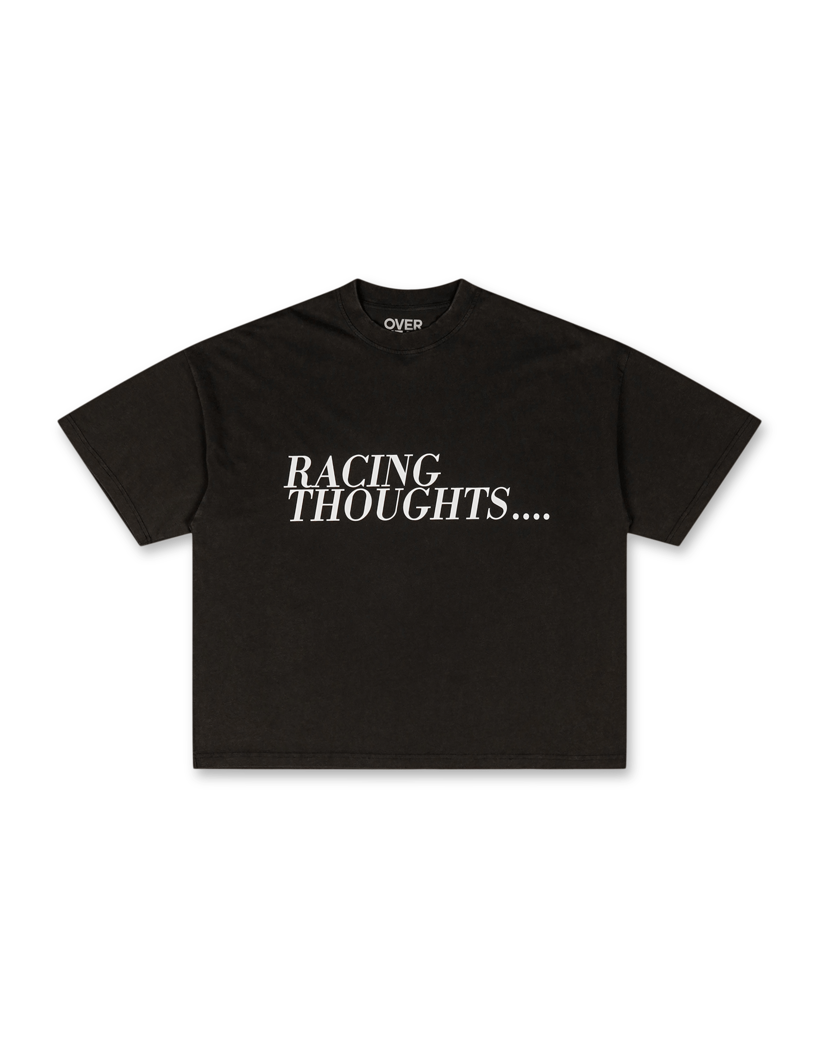 OVER OVER Boxy Crop Tee - Racing Thoughts | Rezet Store
