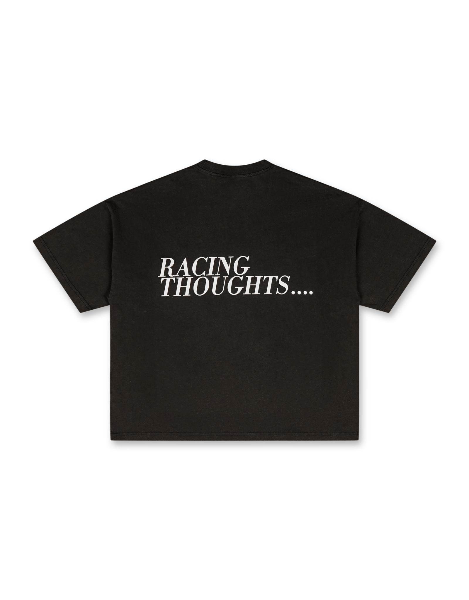 OVER OVER Boxy Crop Tee - Racing Thoughts | Rezet Store