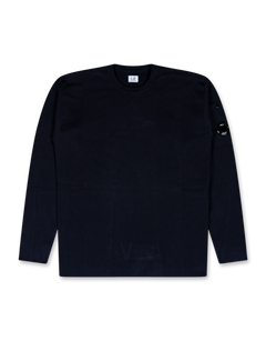 Cotton Sea Island Crewneck Lens Sweater