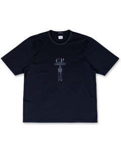 Mercerized Jersey 30/2 Twisted Short Sleeve Logo T-Shirt