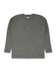 Heavy Piquet Pigment Dyed Mockneck Sweatshirt