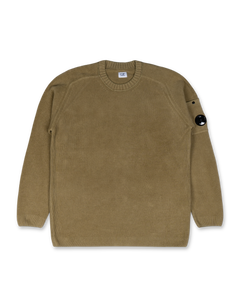 Cotton Chenille Crewneck Lens Sweater