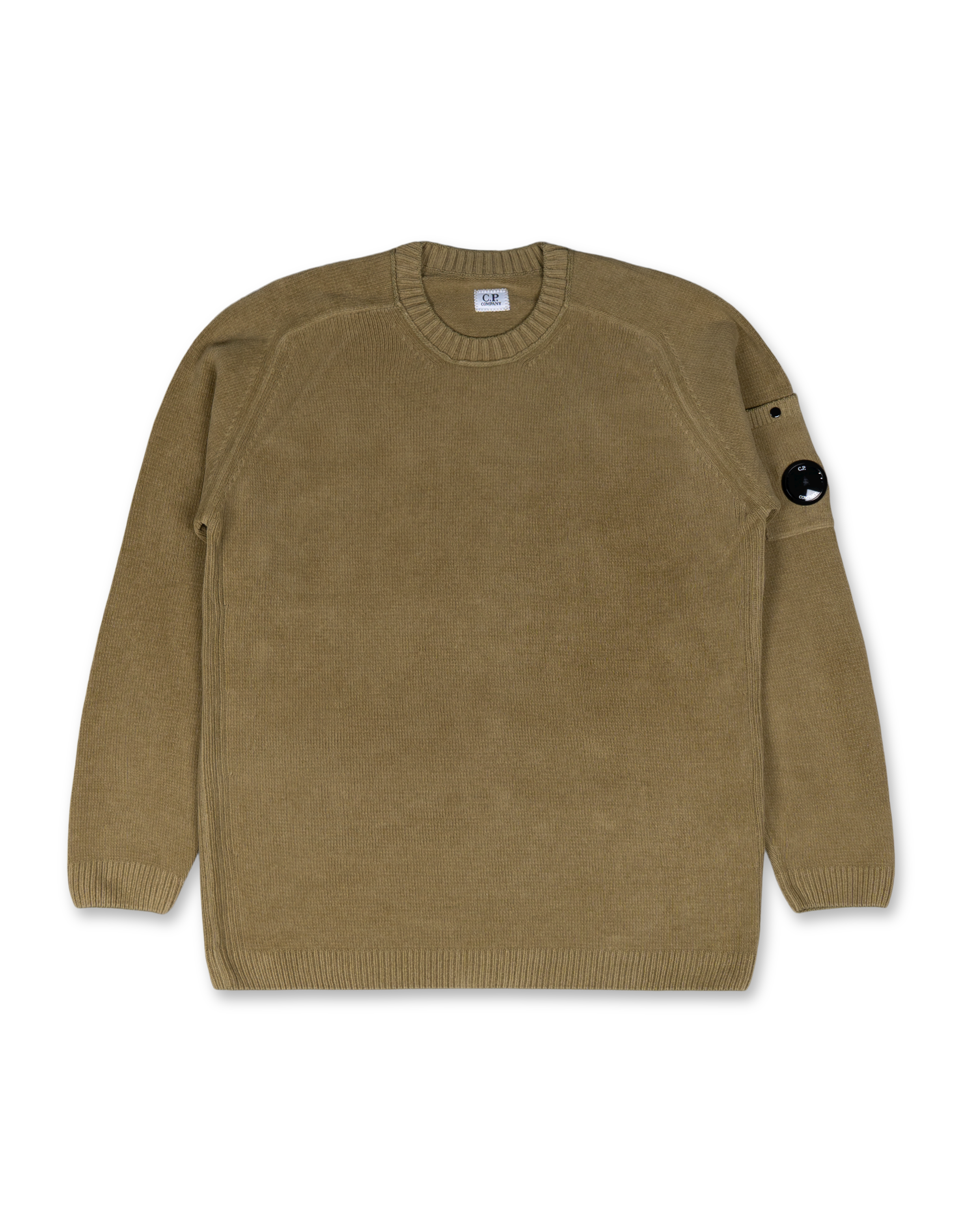 Cotton Chenille Crewneck Lens Sweater