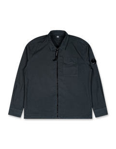Organic Gabardine Zipped Lens Overshirt