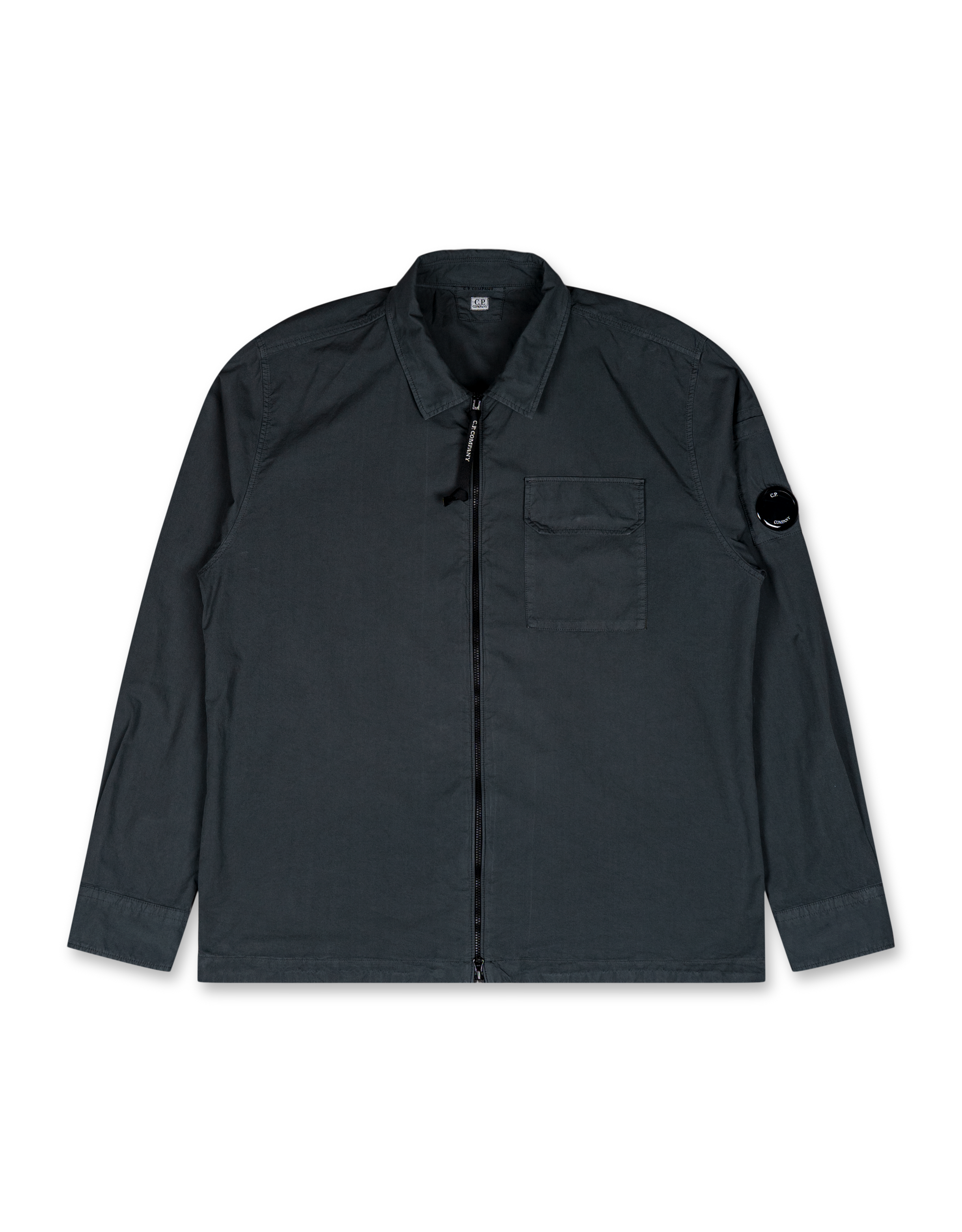 Organic Gabardine Zipped Lens Overshirt