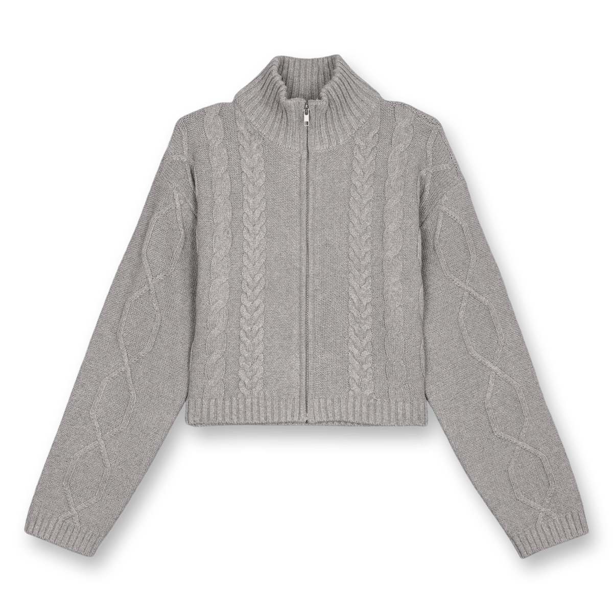 Powder Knit Zip Cardigan
