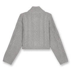 Powder Knit Zip Cardigan