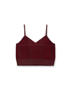 Retro Wool Jaquard Sleeveless Top