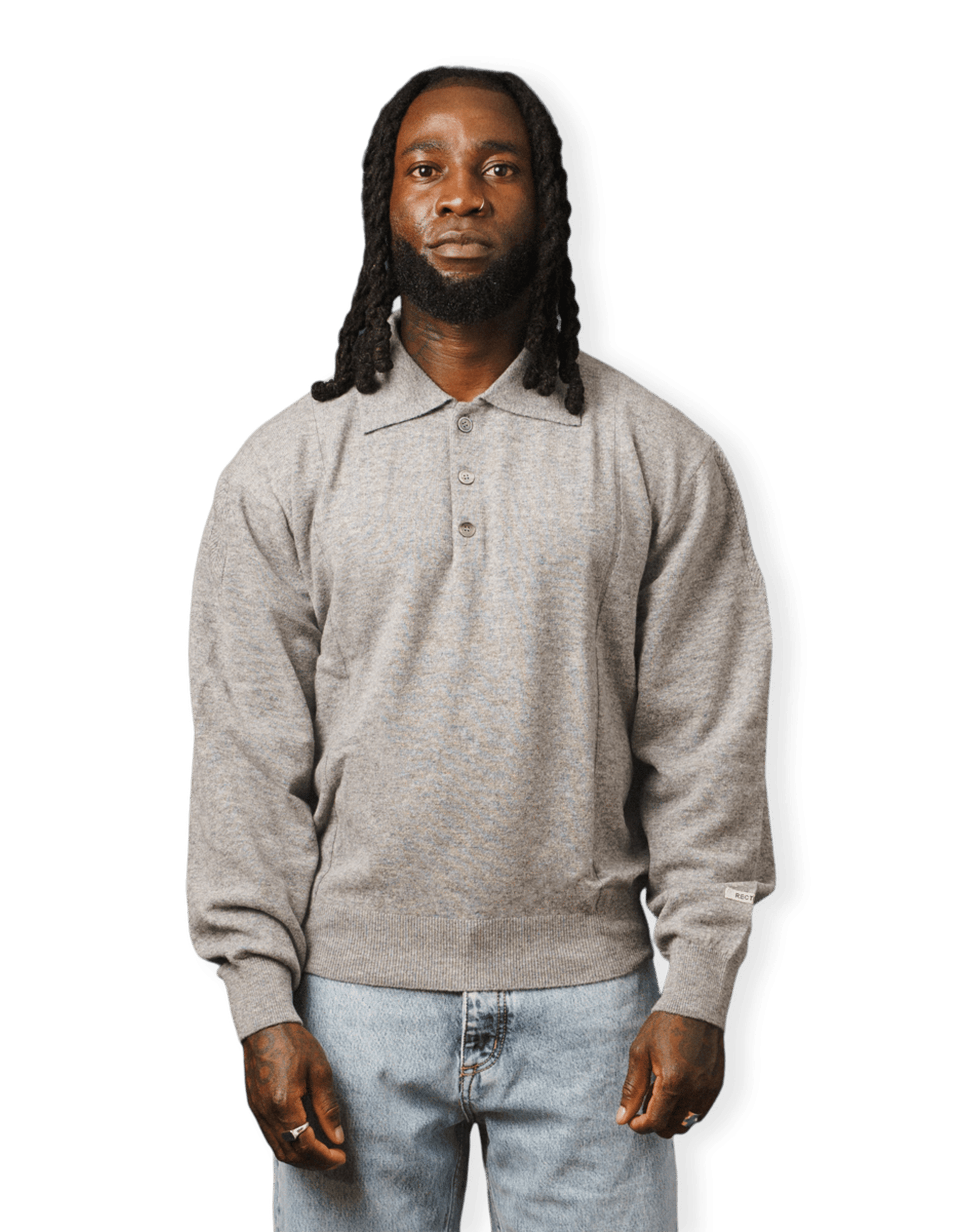 RC Logo Patch Wool Polo Knit