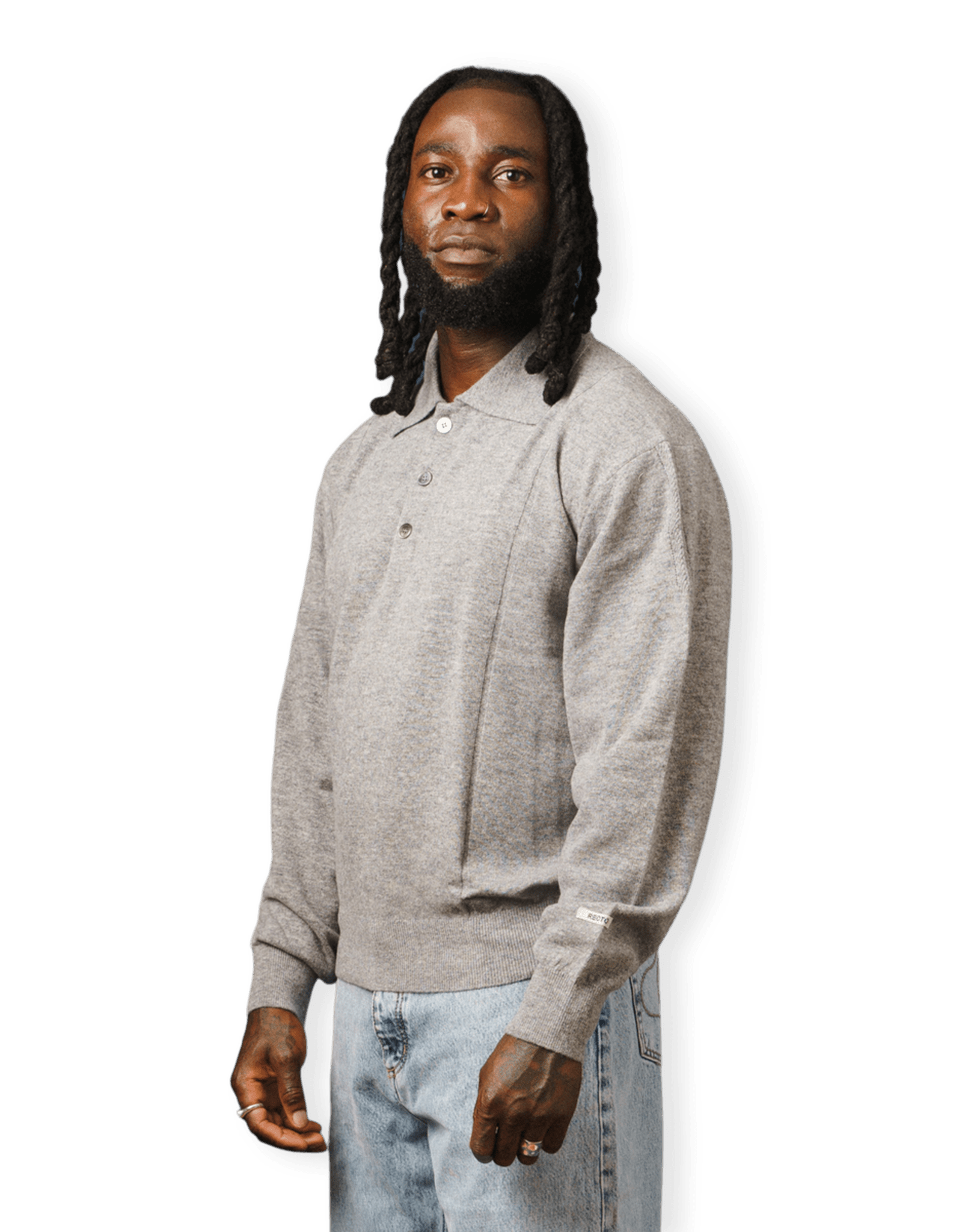 RC Logo Patch Wool Polo Knit