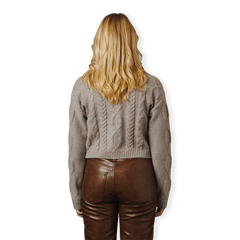 Powder Knit Zip Cardigan