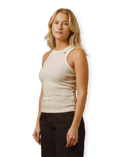 Wool Blend Ribbed Sleeveless Top