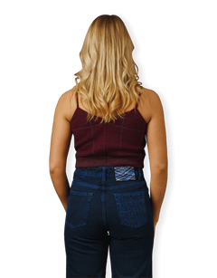 Retro Wool Jaquard Sleeveless Top