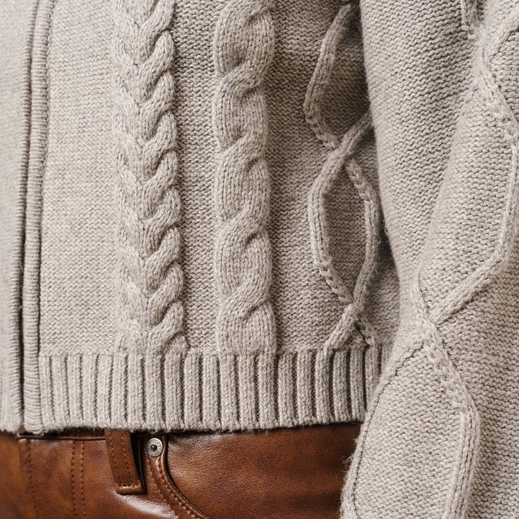 Powder Knit Zip Cardigan