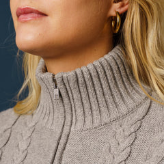 Powder Knit Zip Cardigan