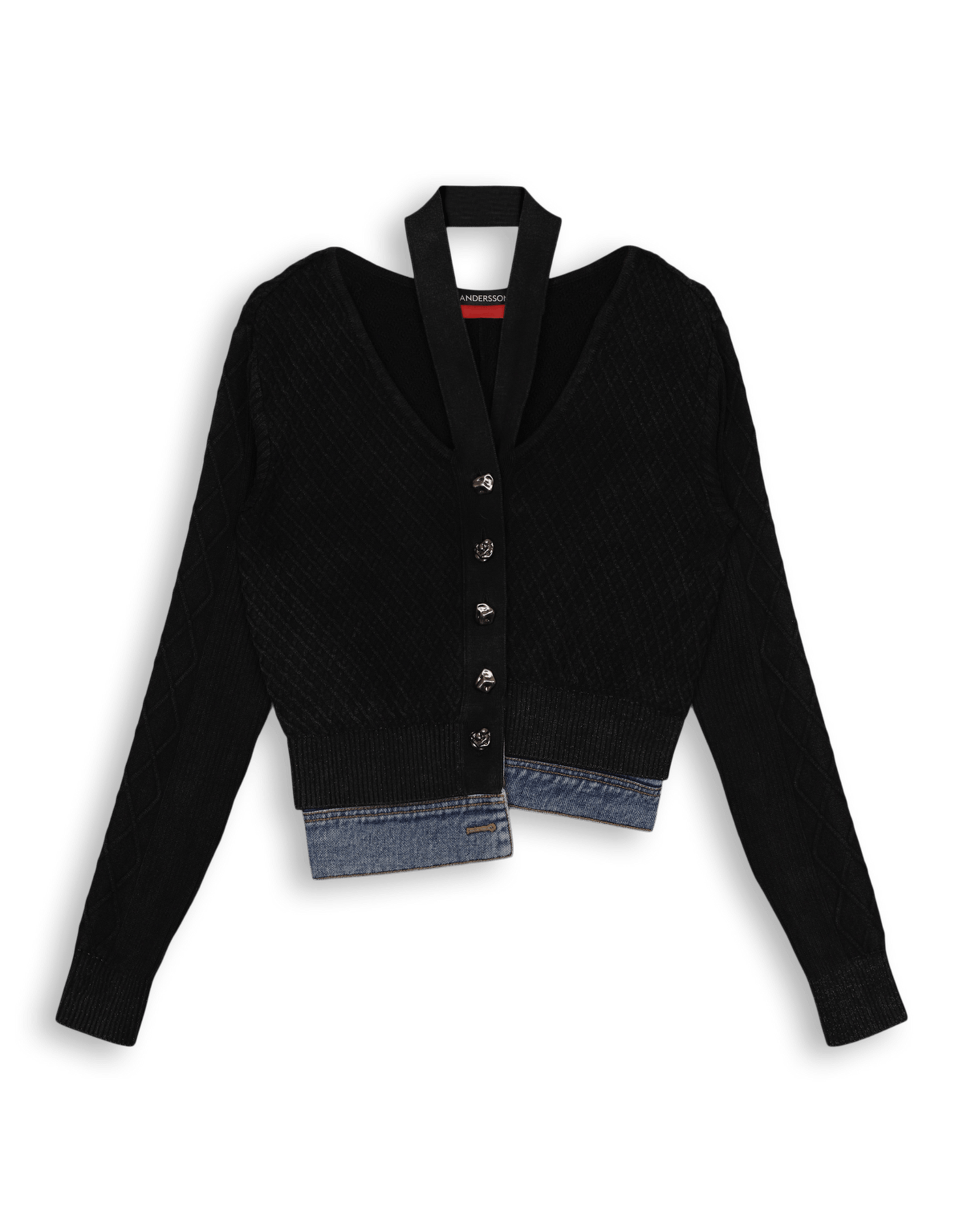 Sonya Dyeing Washed Cut-Out Cardigan