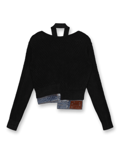 Sonya Dyeing Washed Cut-Out Cardigan