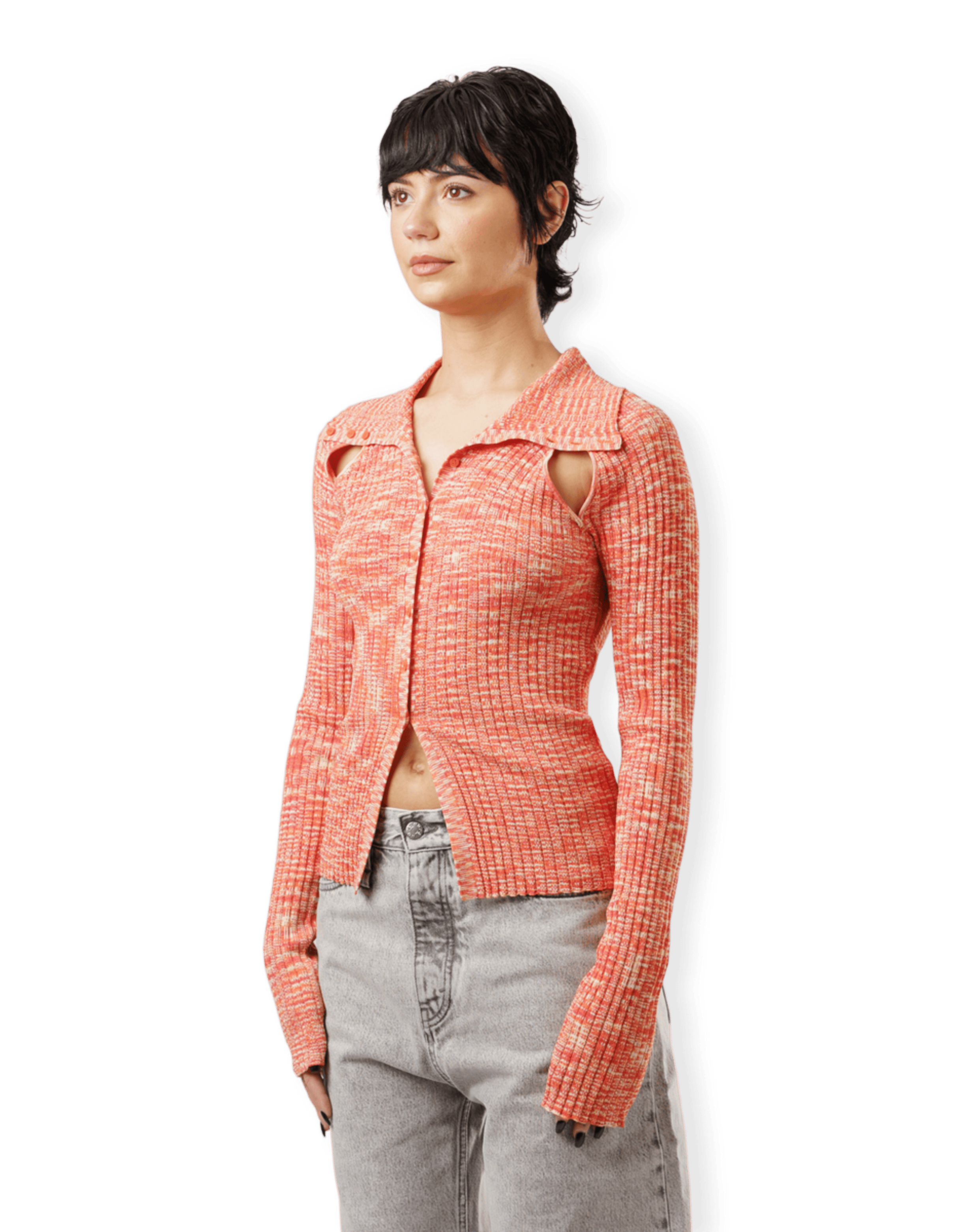 Rozy Slit Knit Cardigan