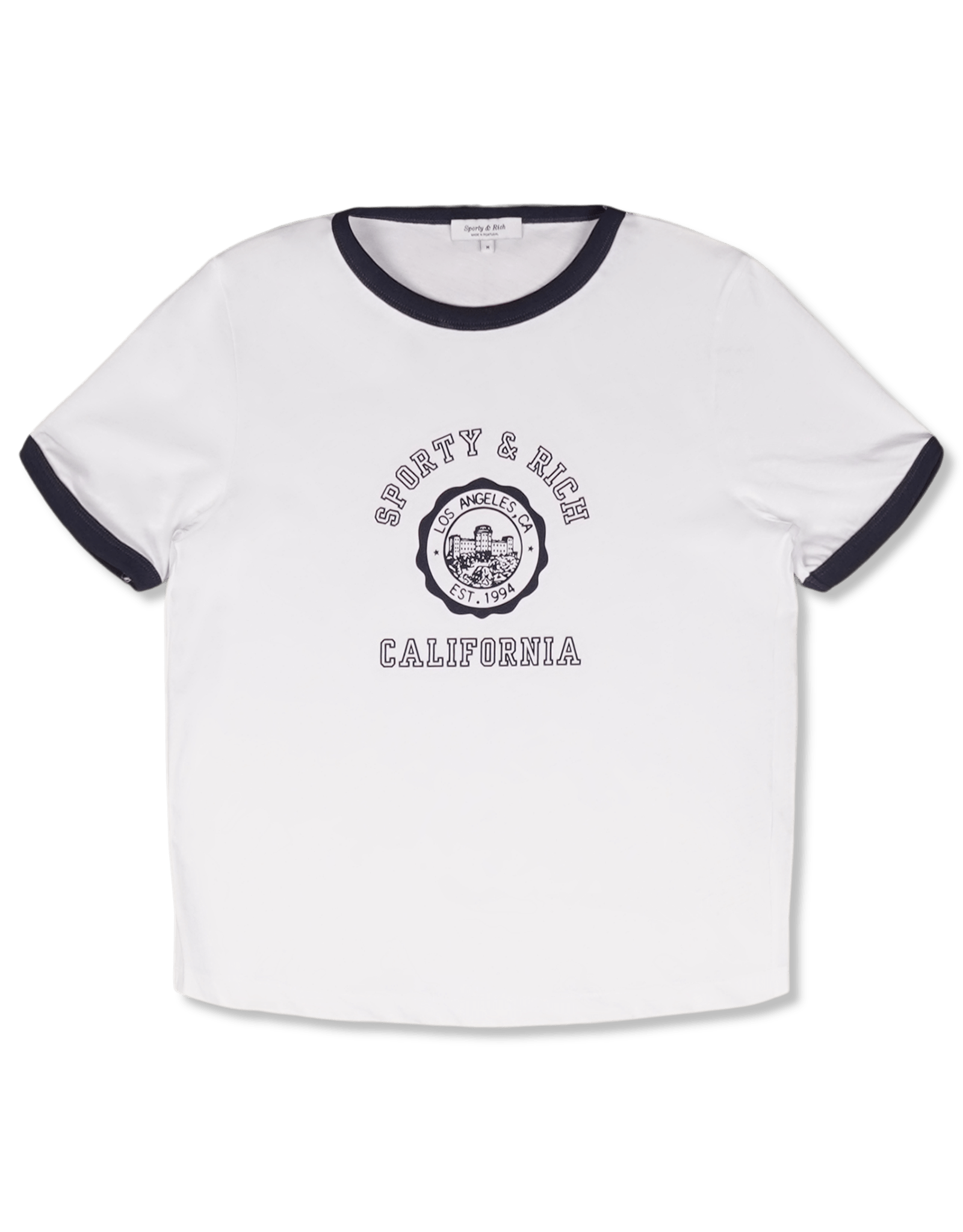 Sporty & Rich California Emblem Ringer T-Shirt - Rezetstore
