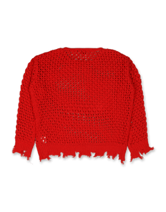 Unisex Damaged Boatneck Sweater