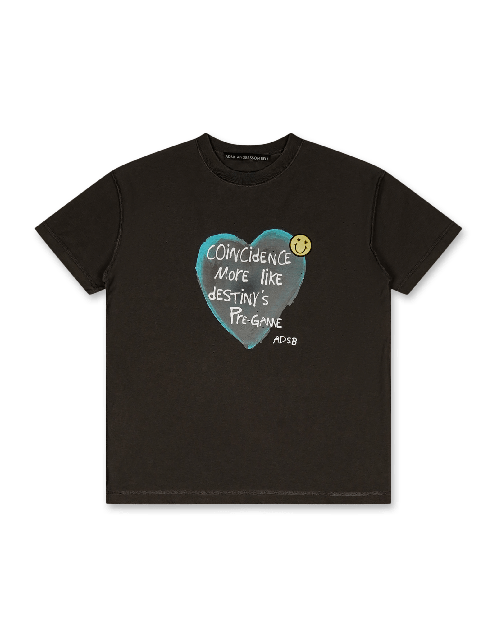 Buy Andersson Bell Unisex Heart Message T-Shirt in Black Buy Andersson Bell Unisex Heart Message T-Shirt in Black