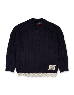 Andersson Bell Lace Chunky V - Neck Knit - Rezetstore