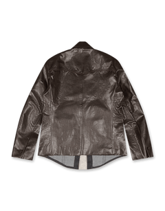 Hybrid Faux-Leather Blazer