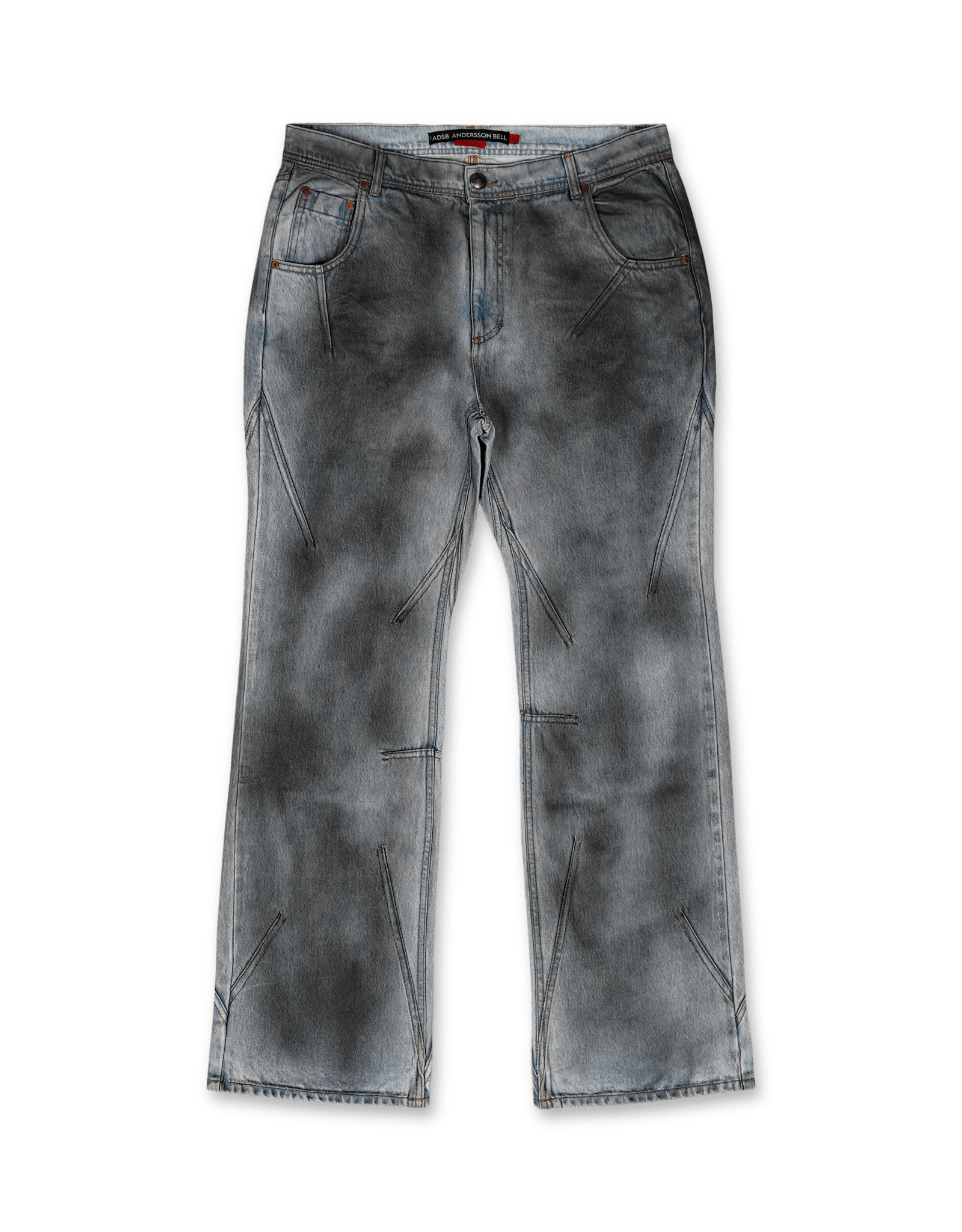 Andersson Bell Dirty Spray Washed Wide Leg Jeans | Rezet Store