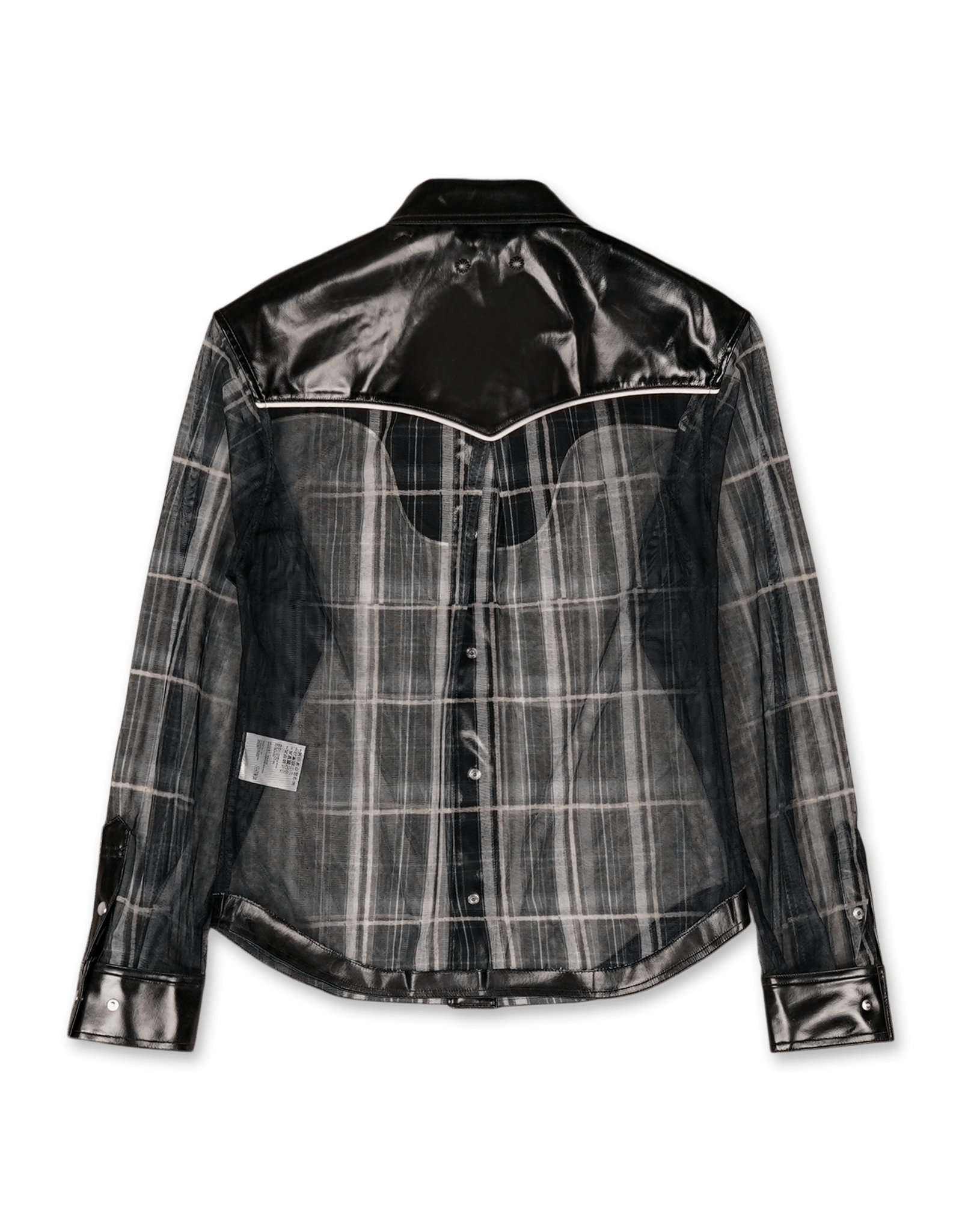Andersson Bell Patent Leather Combo Sheer Western Shirts | Rezet Store