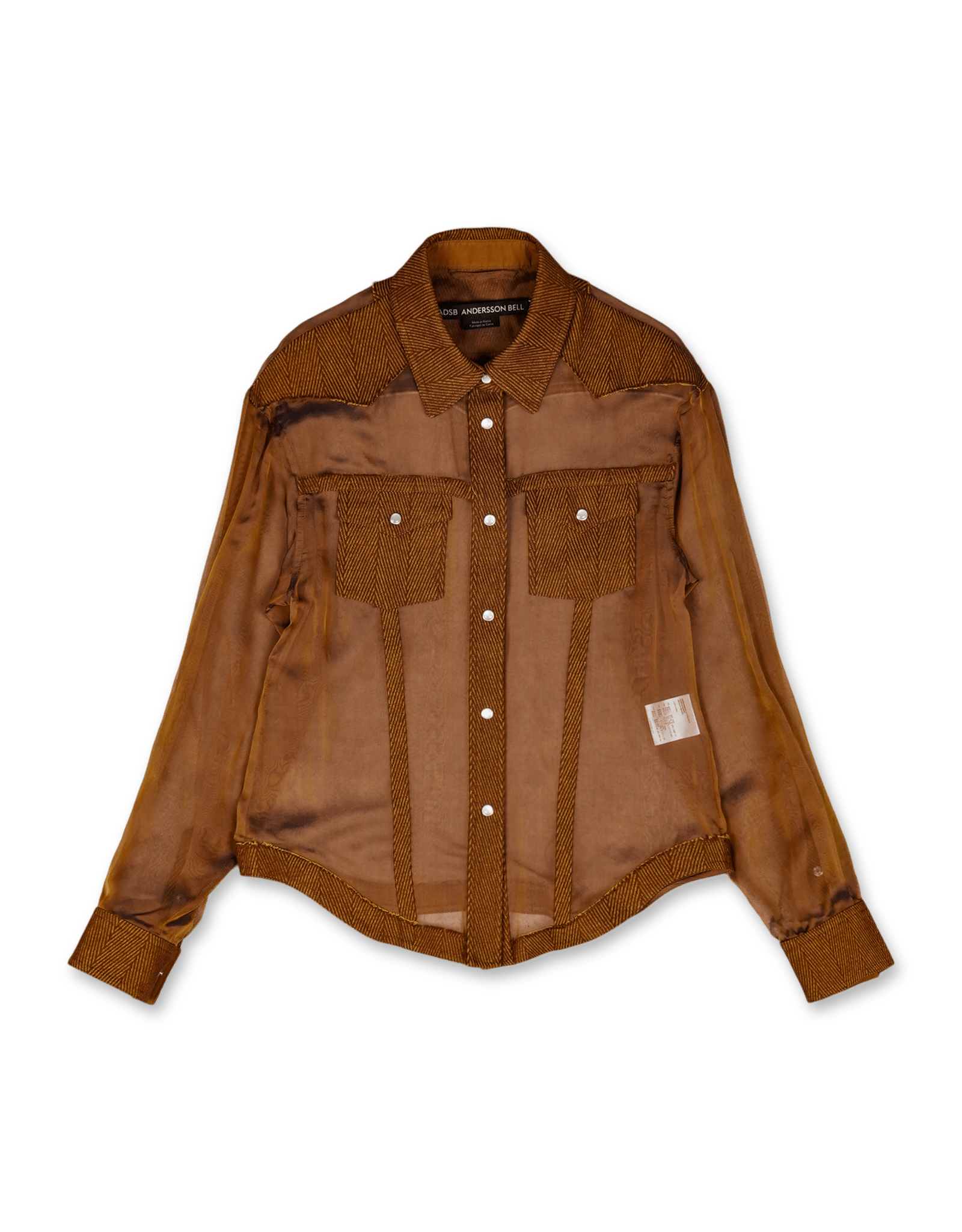 Andersson Bell Herringbone Cut - Out Silk Chiffon Shirts | Rezet Store