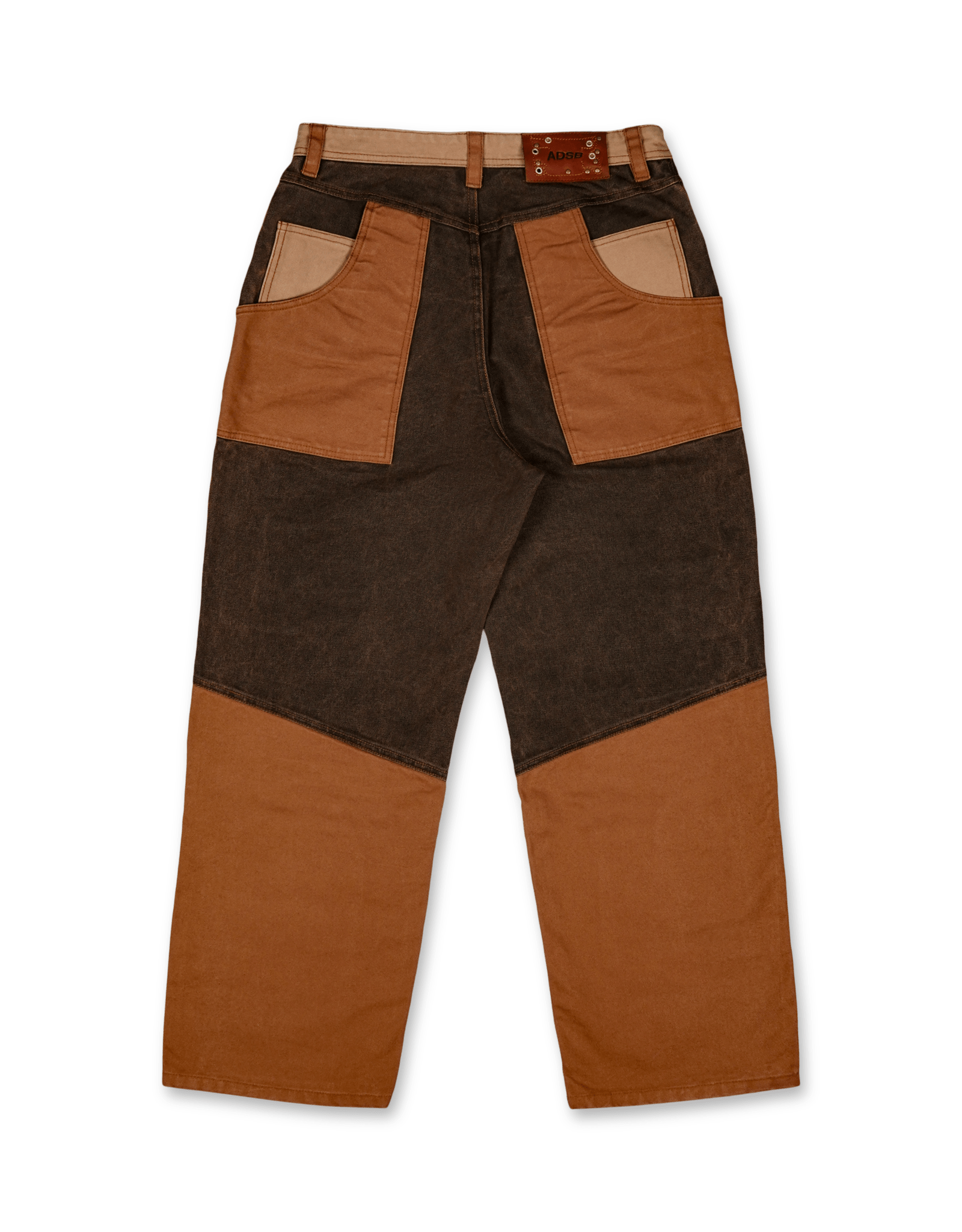 Patchwork Carpenter Wide-Leg Jeans