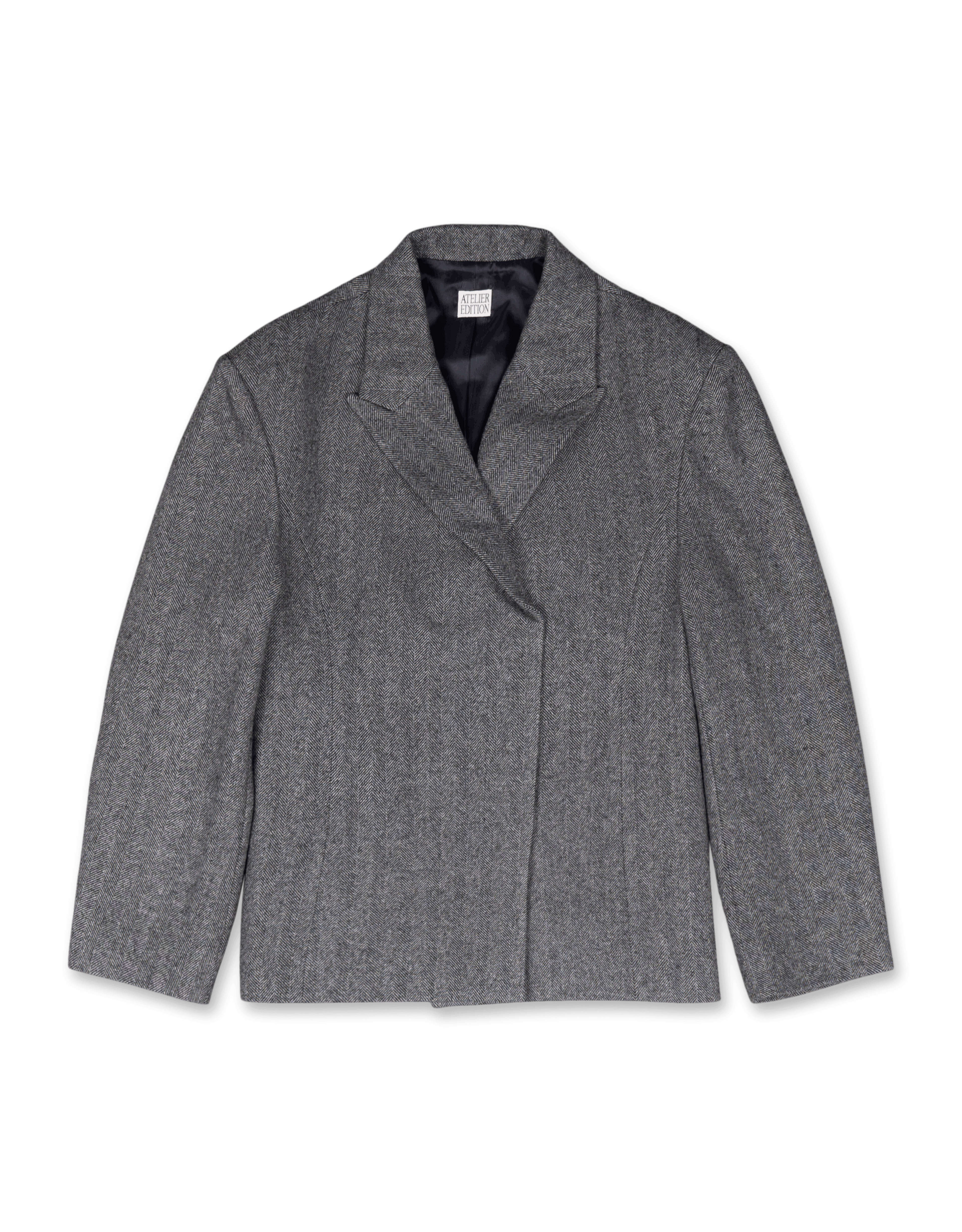 Herringbone Hidden Button Jacket