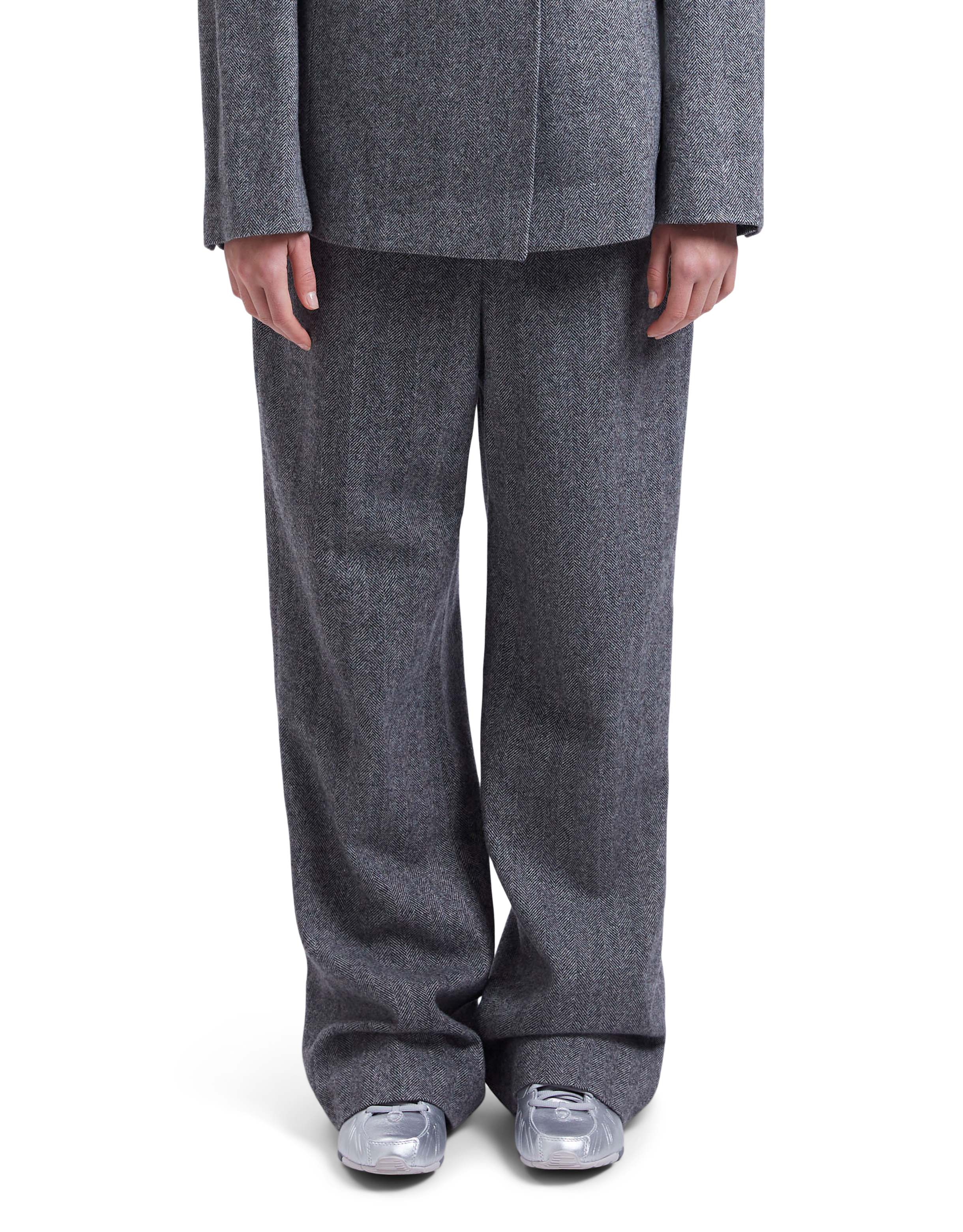 Herringbone Bootcut Pants