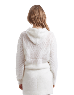 Mohair Hooded Cardigan