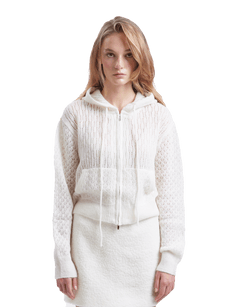 Mohair Hooded Cardigan