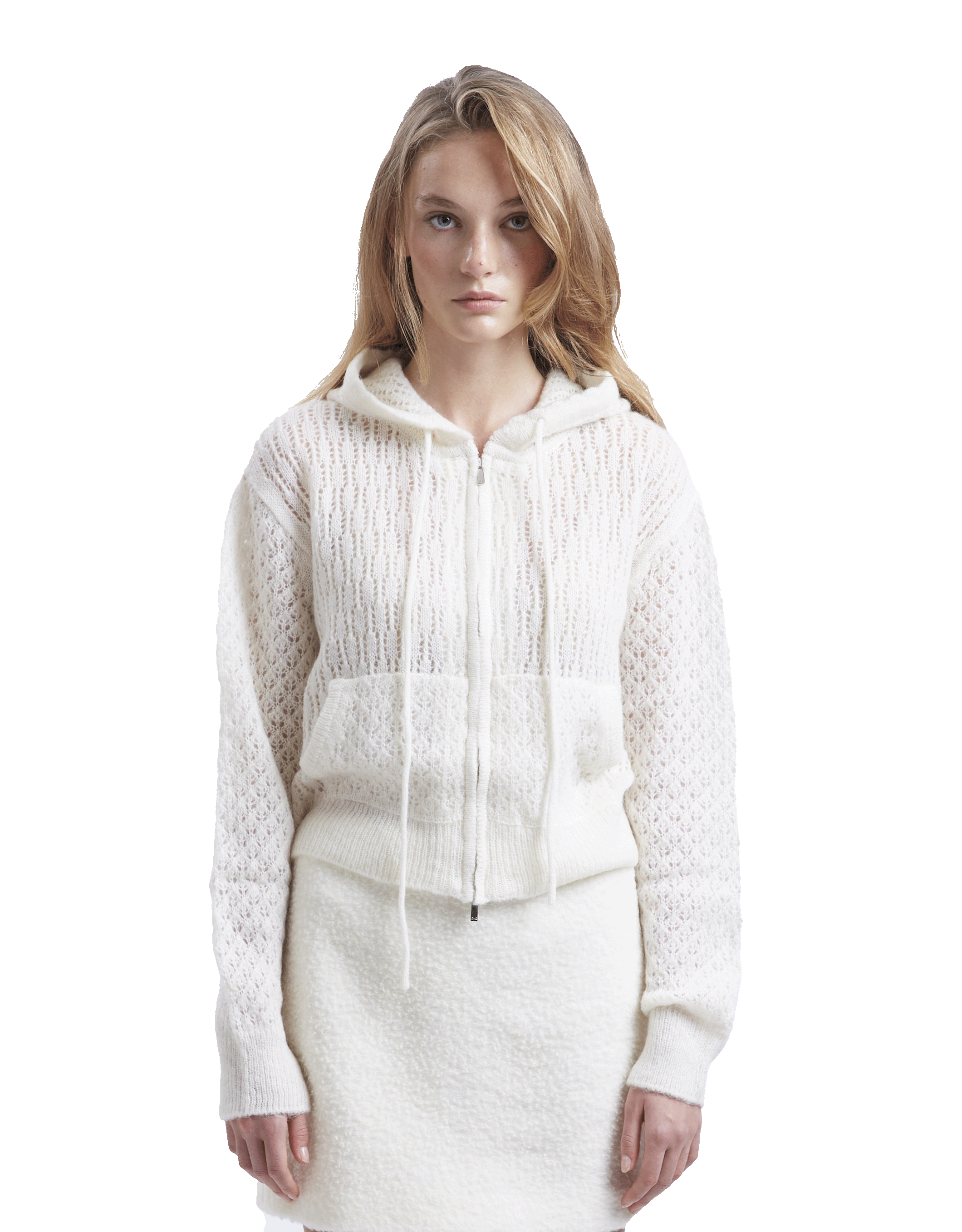 Mohair Hooded Cardigan