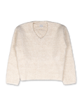 Wool Boucle V-Nect Knit