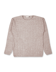 Mixed Yarn Cable Knit