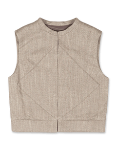 Wool Tweed Motive Vest