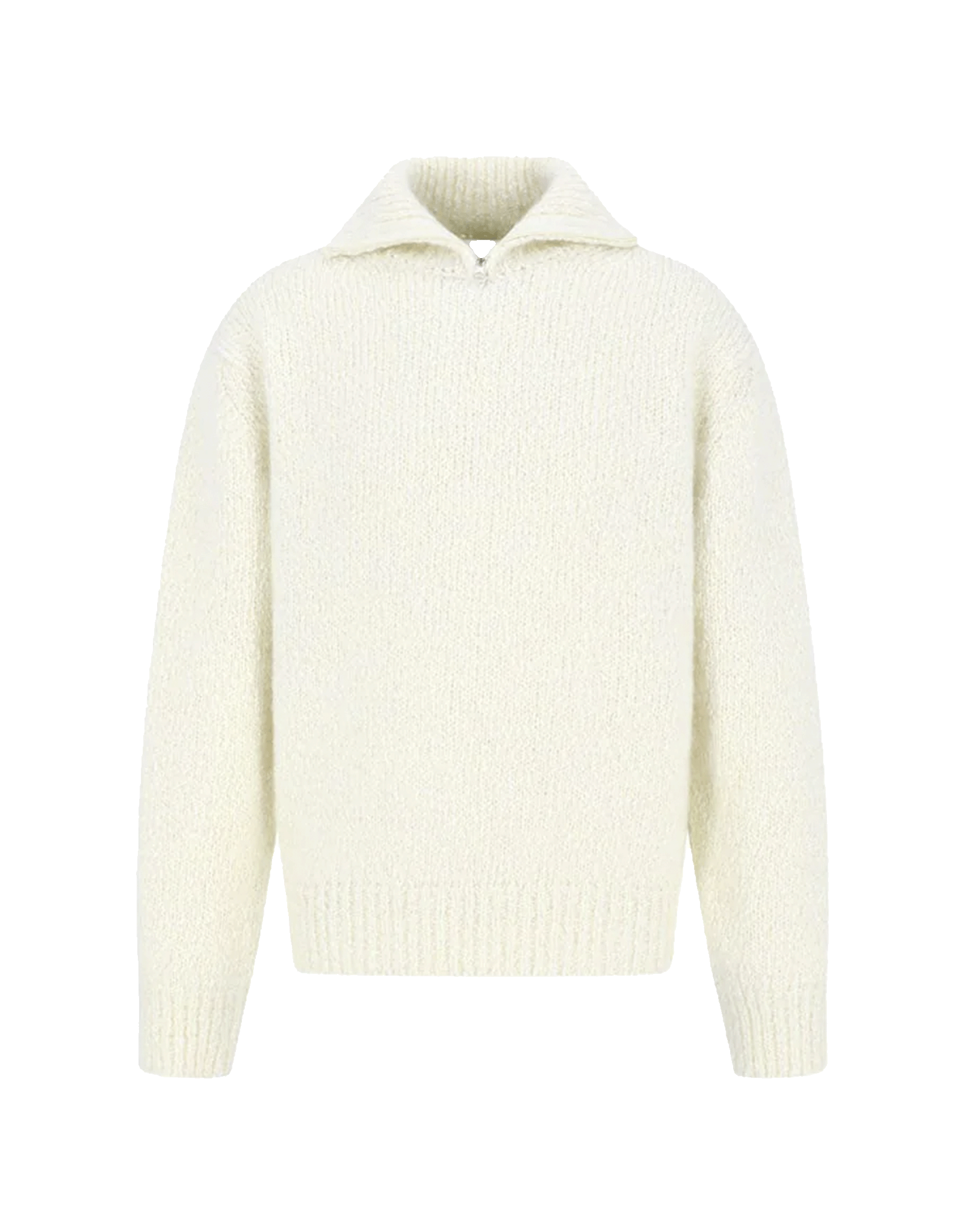 Hairy Slub Half Zip Up Knit