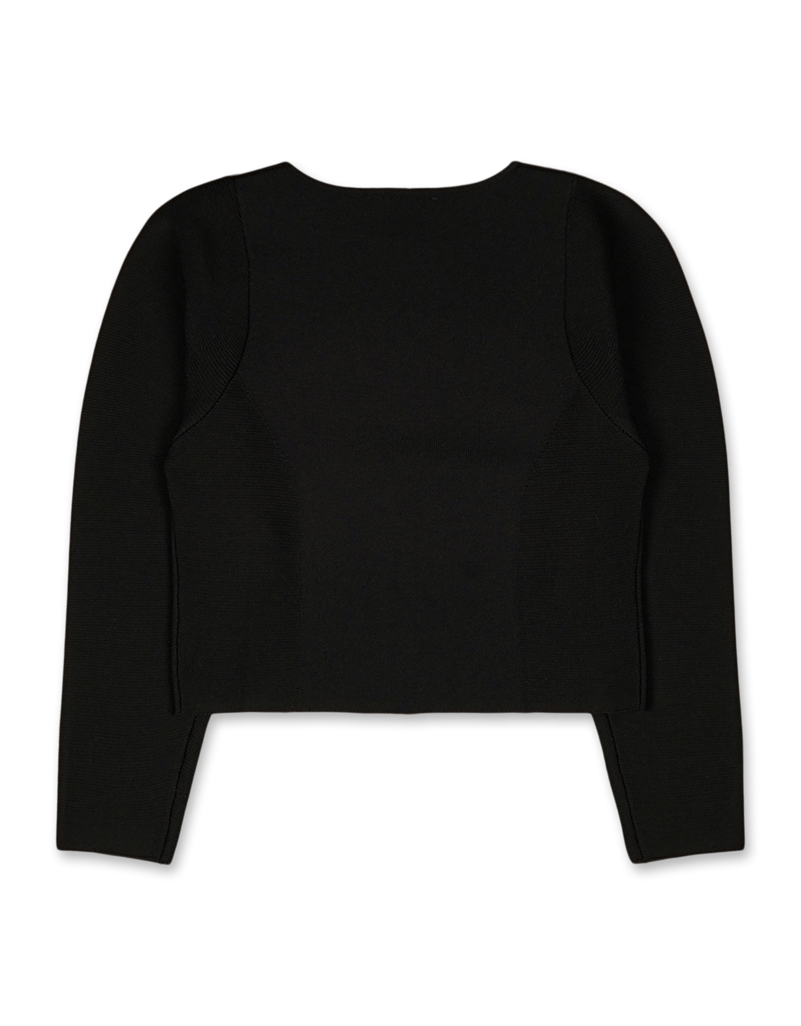 Rounded Zip-Up Cardigan