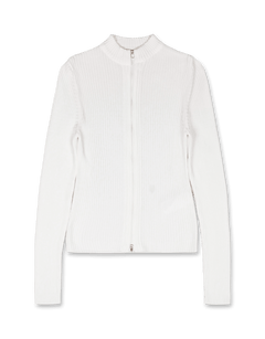 Ribbed Mock Neck Cardigan