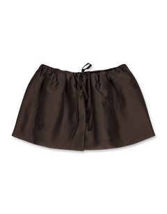 Shirring Organza Belt Skirt