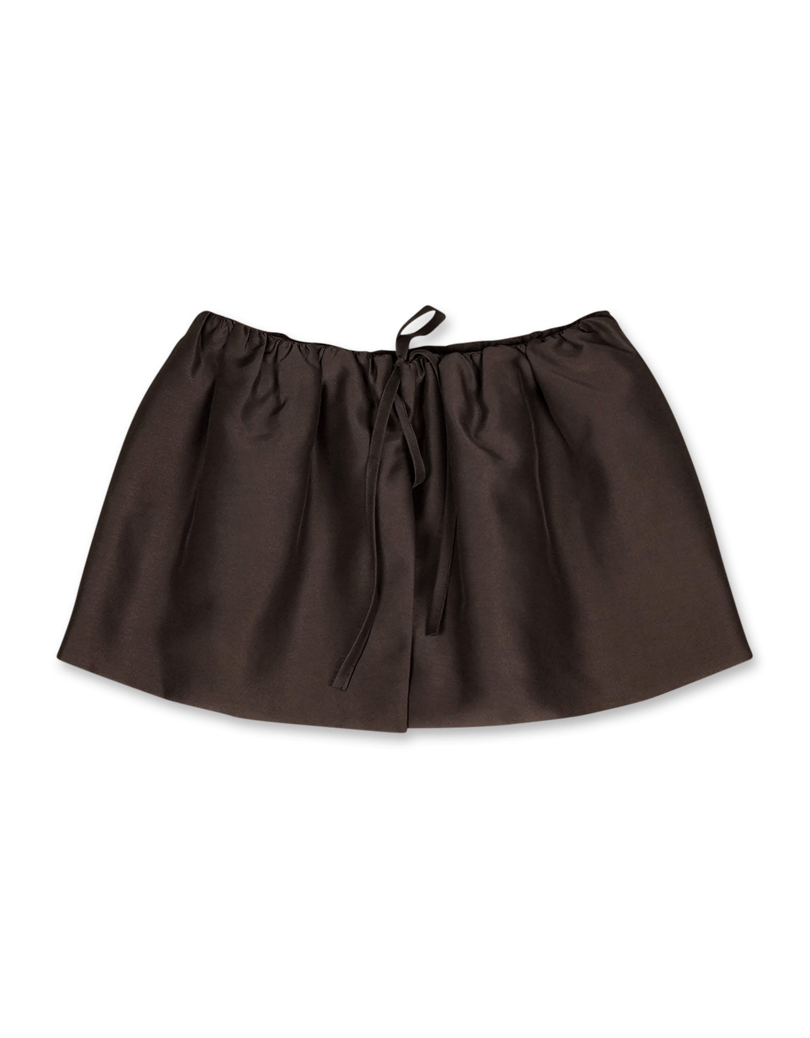 Shirring Organza Belt Skirt